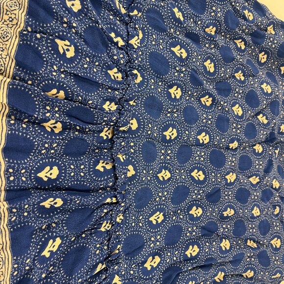 Maeve by Anthropologie Blue Floral Puff-Sleeve Cutout Back Mini Dress Size XS - Picture 4 of 6